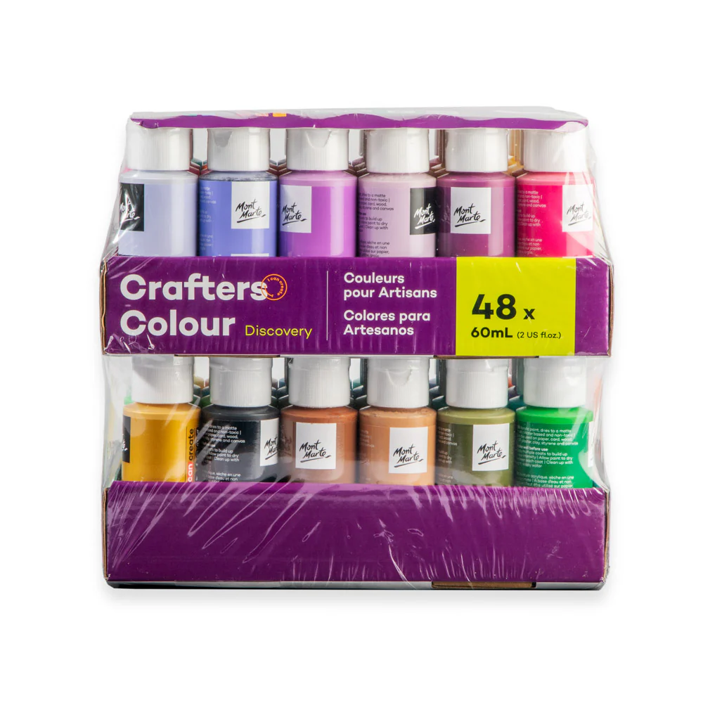 Crafters Colour Discovery Paint Set 48pc x 60ml - Image 4