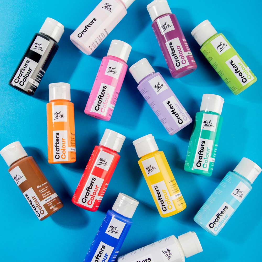 Crafters Colour Discovery Paint Set 14pc x 60ml - Image 2