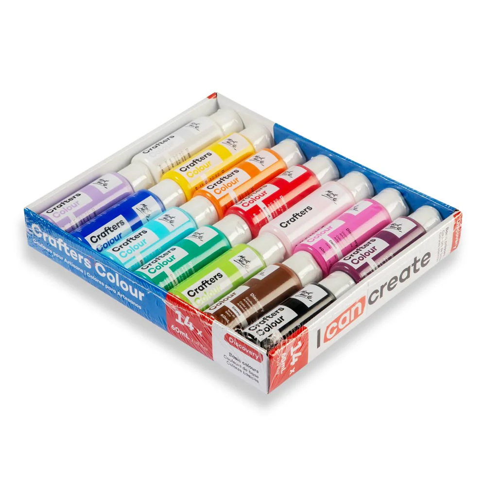 Crafters Colour Discovery Paint Set 14pc x 60ml - Image 4