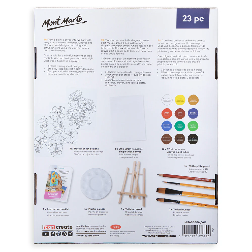 Creative Kit Art in a Box - Floral 23pc - Image 2