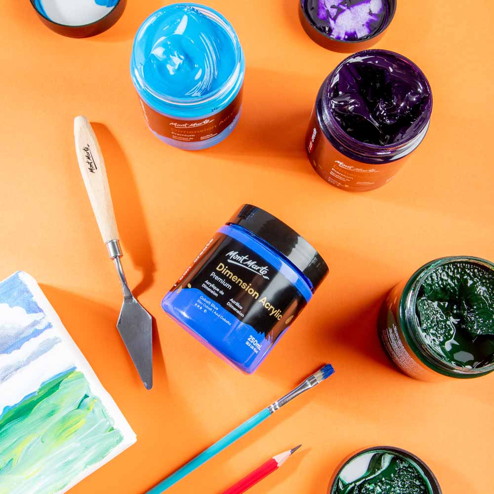 Dimension Acrylic Premium 250ml - Cobalt Blue - Image 8