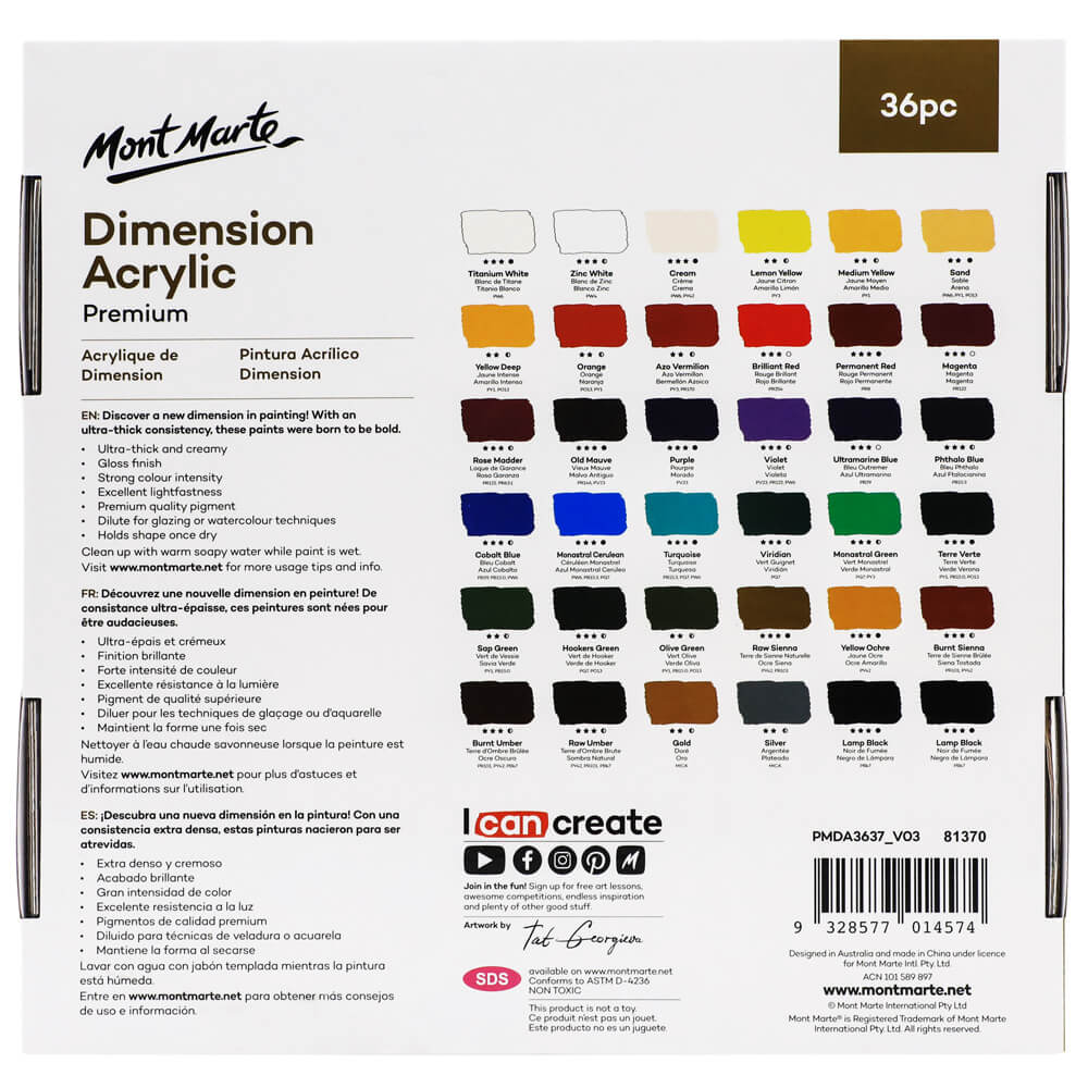 Dimension Acrylic Premium 36pc x 37ml - Image 2