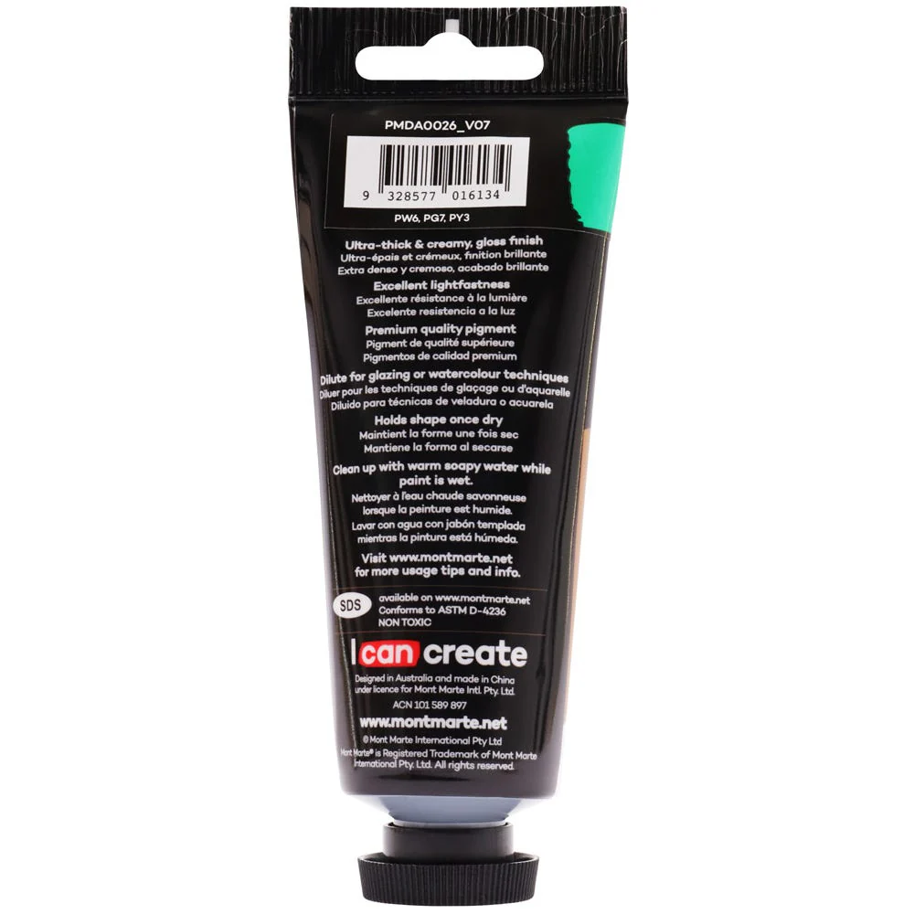 Dimension Acrylic Premium 75ml Tube - Emerald Green - Image 2