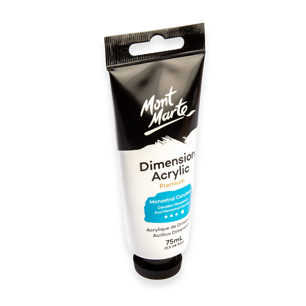 Dimension Acrylic Premium 75ml Tube - Monastral Cerulean - Image 3