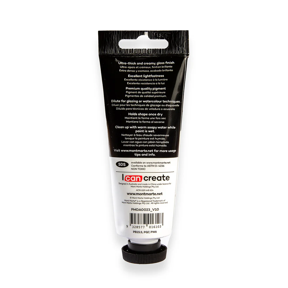 Dimension Acrylic Premium 75ml Tube - Monastral Cerulean - Image 4
