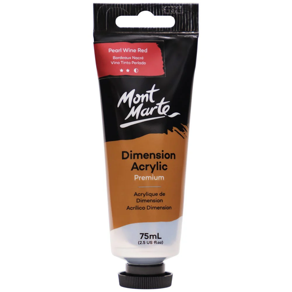 Dimension Acrylic Premium 75ml Tube - Pearl Wine Red