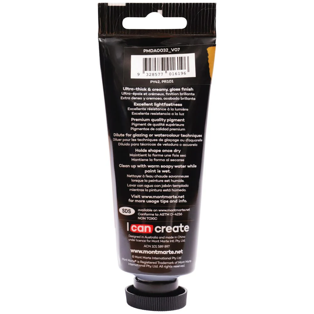 Dimension Acrylic Premium 75ml Tube - Raw Sienna - Image 3