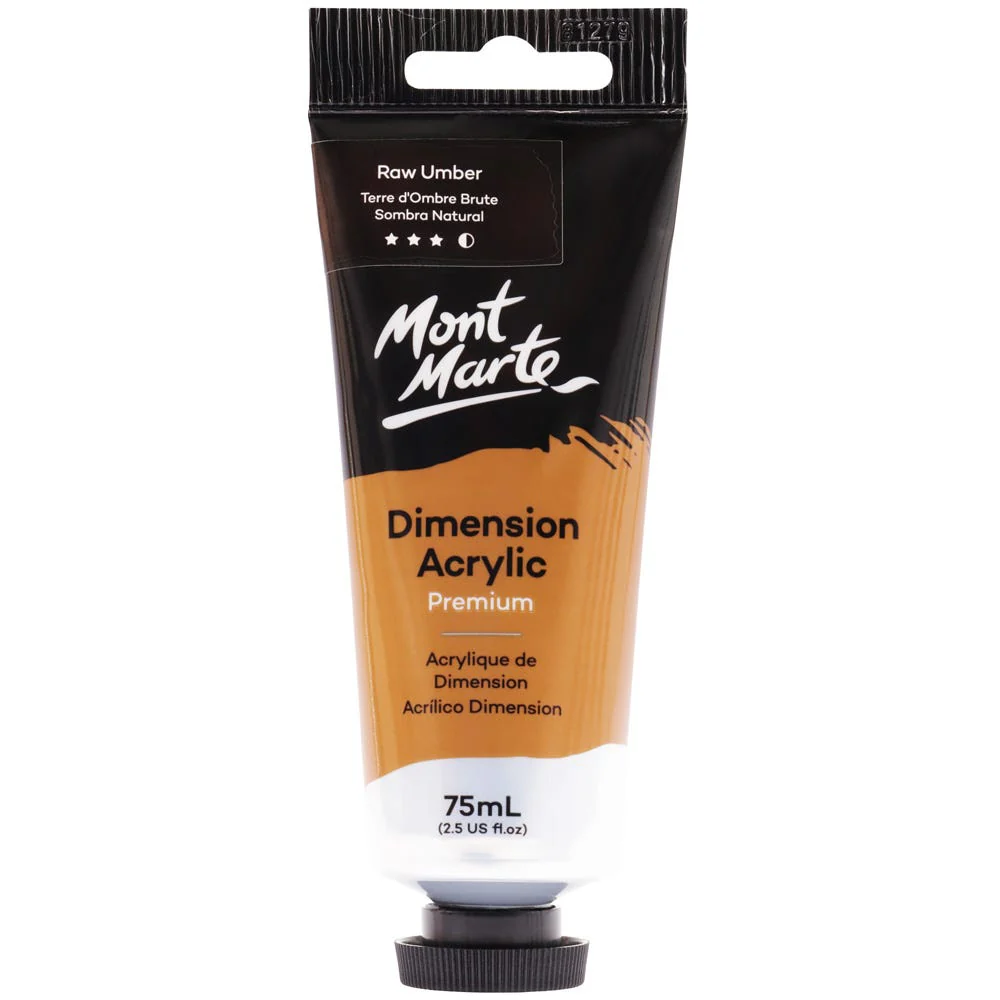 Dimension Acrylic Premium 75ml Tube - Raw Umber