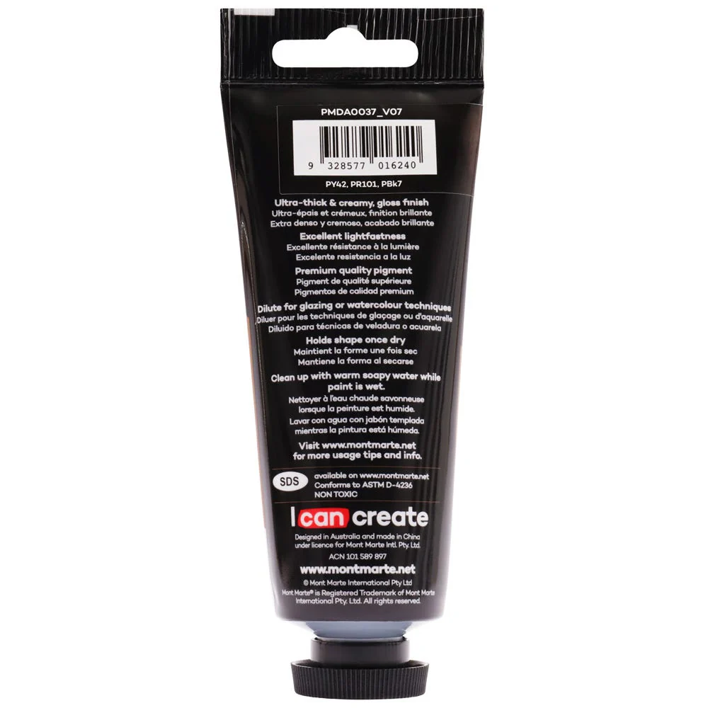 Dimension Acrylic Premium 75ml Tube - Raw Umber - Image 3