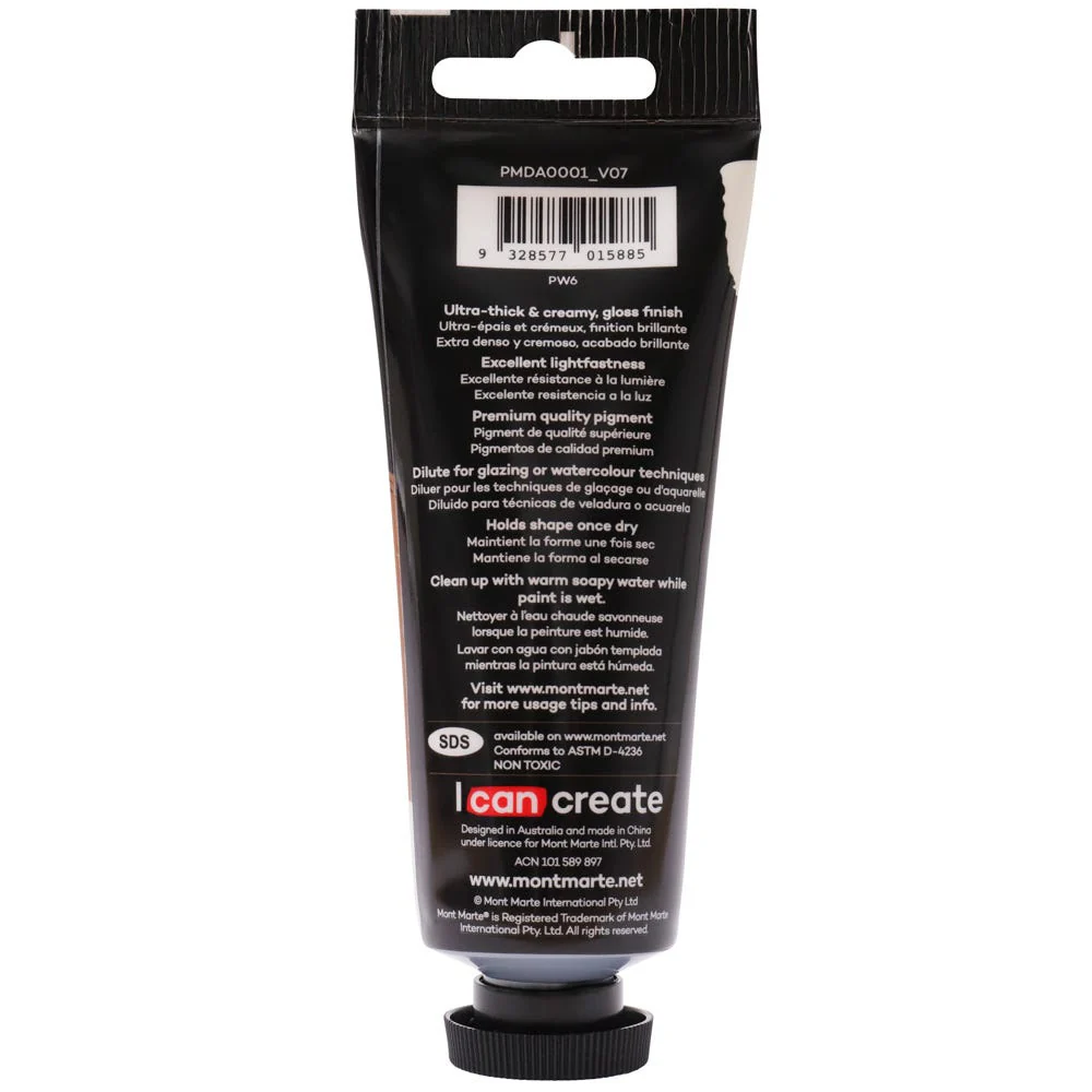 Dimension Acrylic Premium 75ml Tube - Titanium White - Image 2