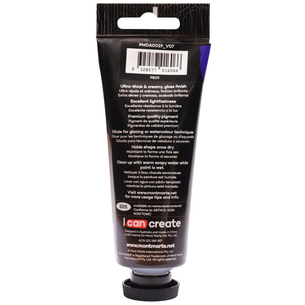 Dimension Acrylic Premium 75ml Tube - Ultramarine Blue - Image 3