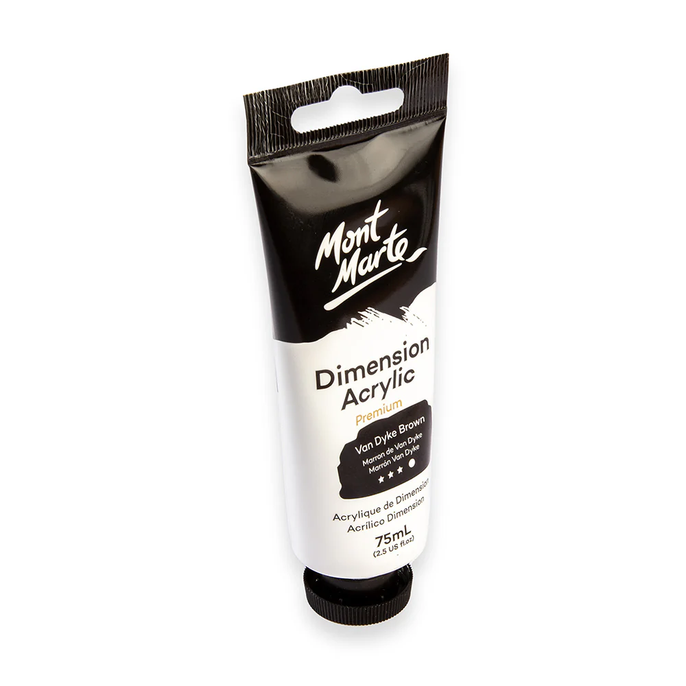 Dimension Acrylic Premium 75ml Tube - Van Dyke Brown - Image 3