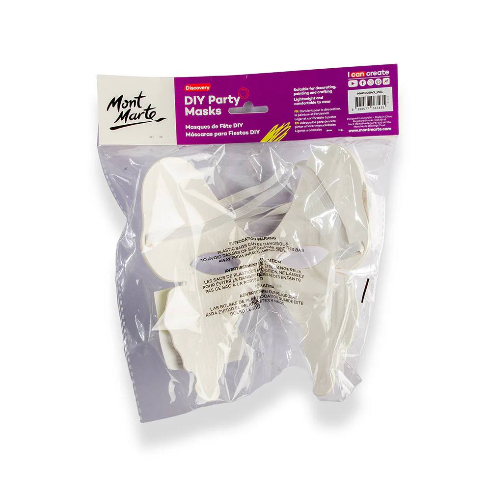 DIY Party Masks Discovery 4pc - Butterfly - Image 3