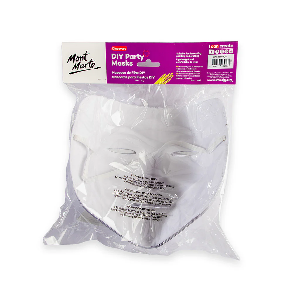 DIY Party Masks Discovery 4pc - Mime - Image 3