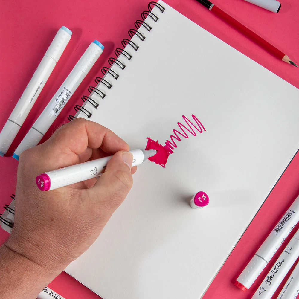 Dual Tip Art Marker Premium - Plum V4 - Image 4