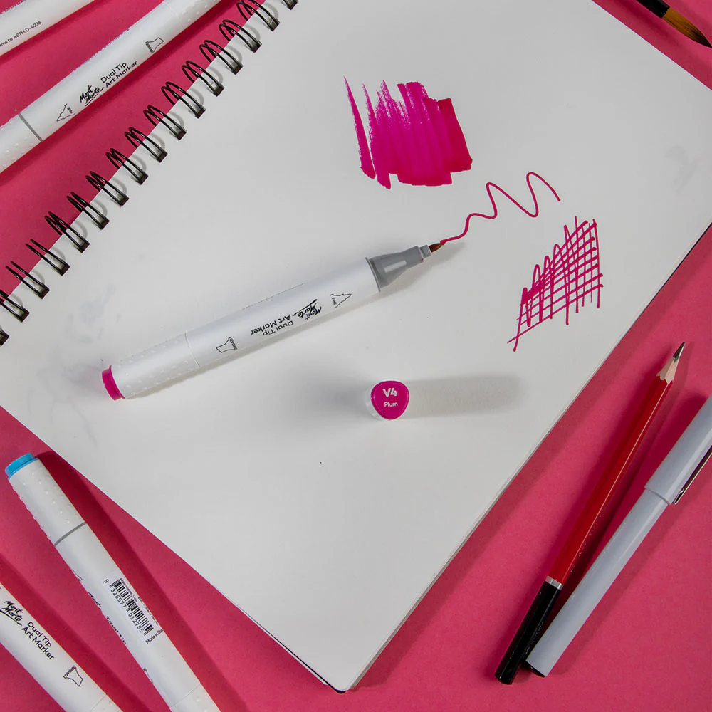 Dual Tip Art Marker Premium - Plum V4 - Image 7
