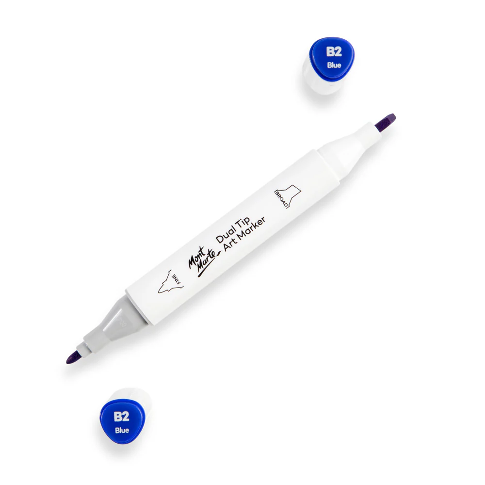 Dual Tip Art Marker Premium - Blue B2