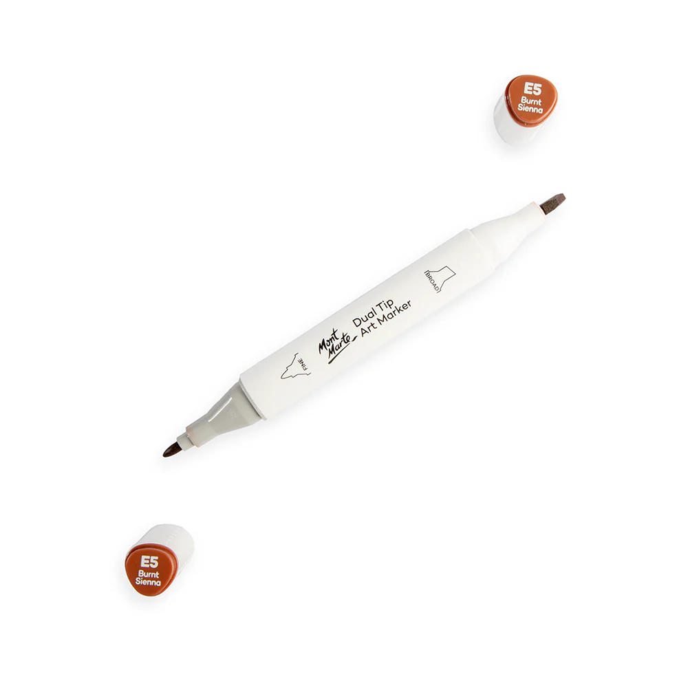 Dual Tip Art Marker Premium - Burnt Sienna E5