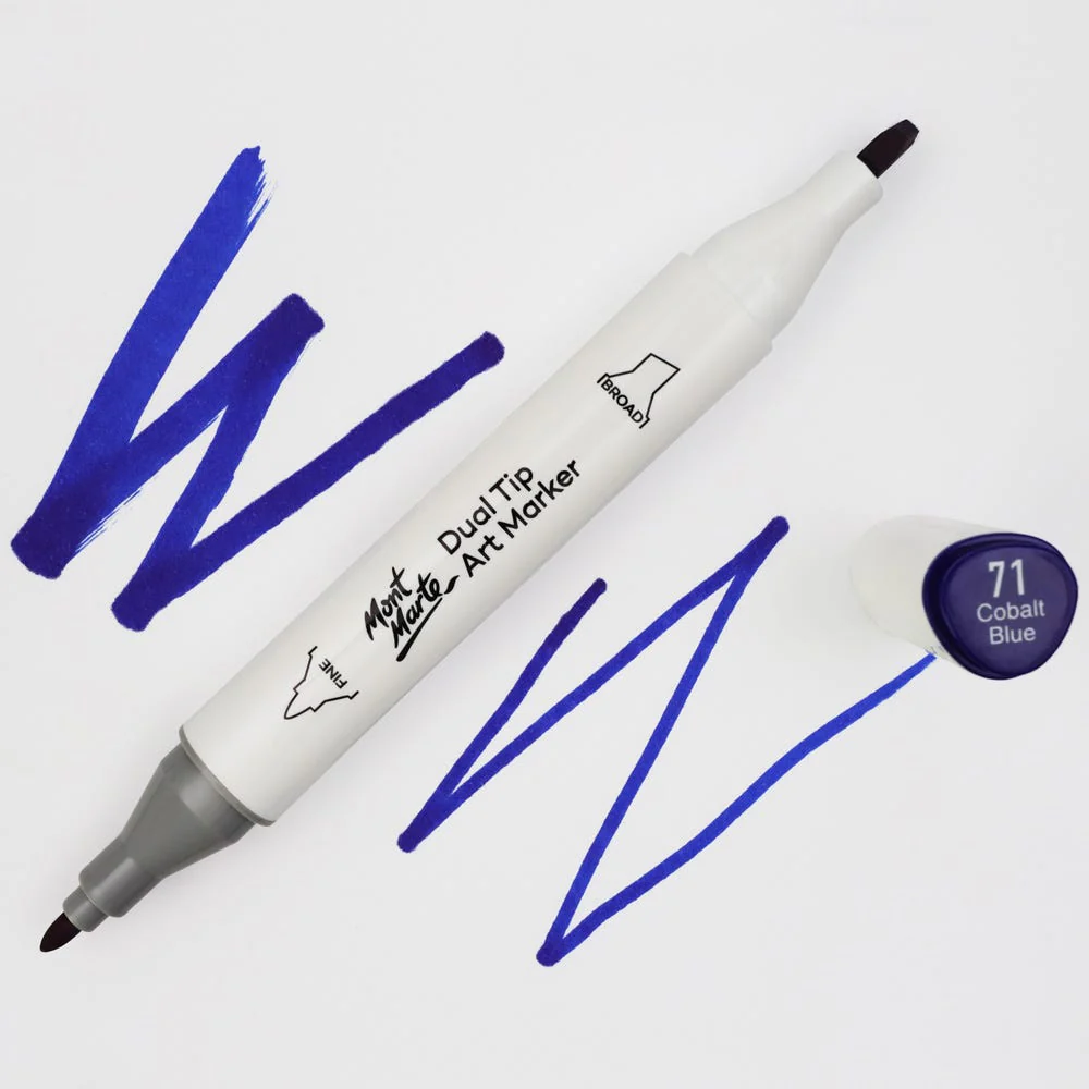 Dual Tip Art Marker Premium - Cobalt Blue B1 - Image 2