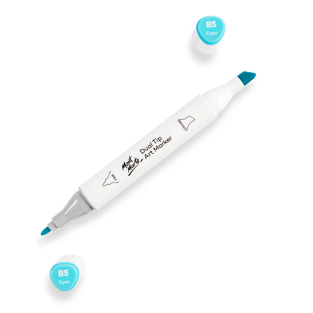 Dual Tip Art Marker Premium - Cyan B5
