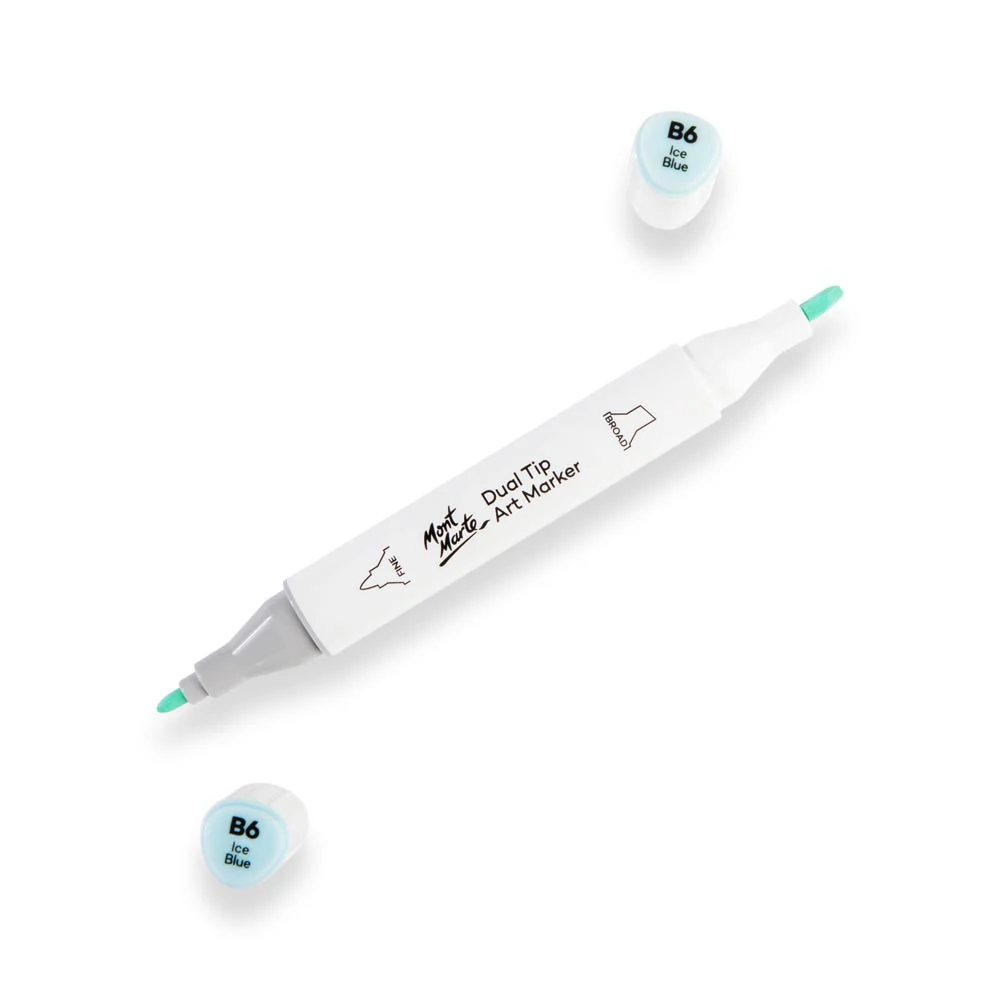 Dual Tip Art Marker Premium - Ice Blue B6