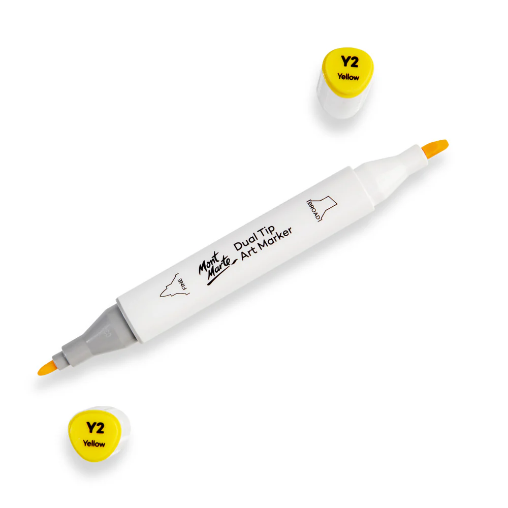 Dual Tip Art Marker Premium - Yellow Y2