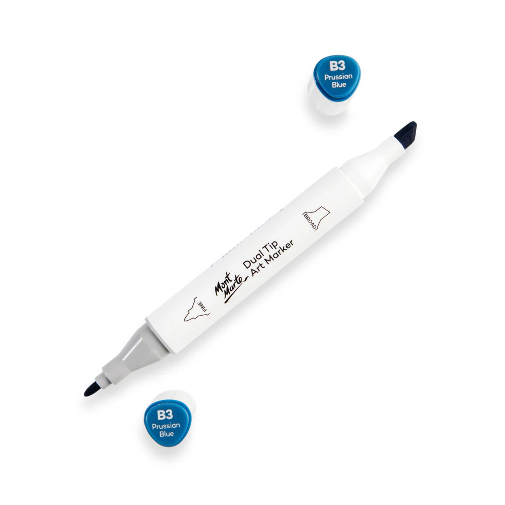 Dual Tip Art Marker Premium - Prussian Blue B3