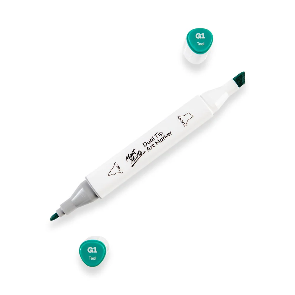 Dual Tip Art Marker Premium - Teal G1