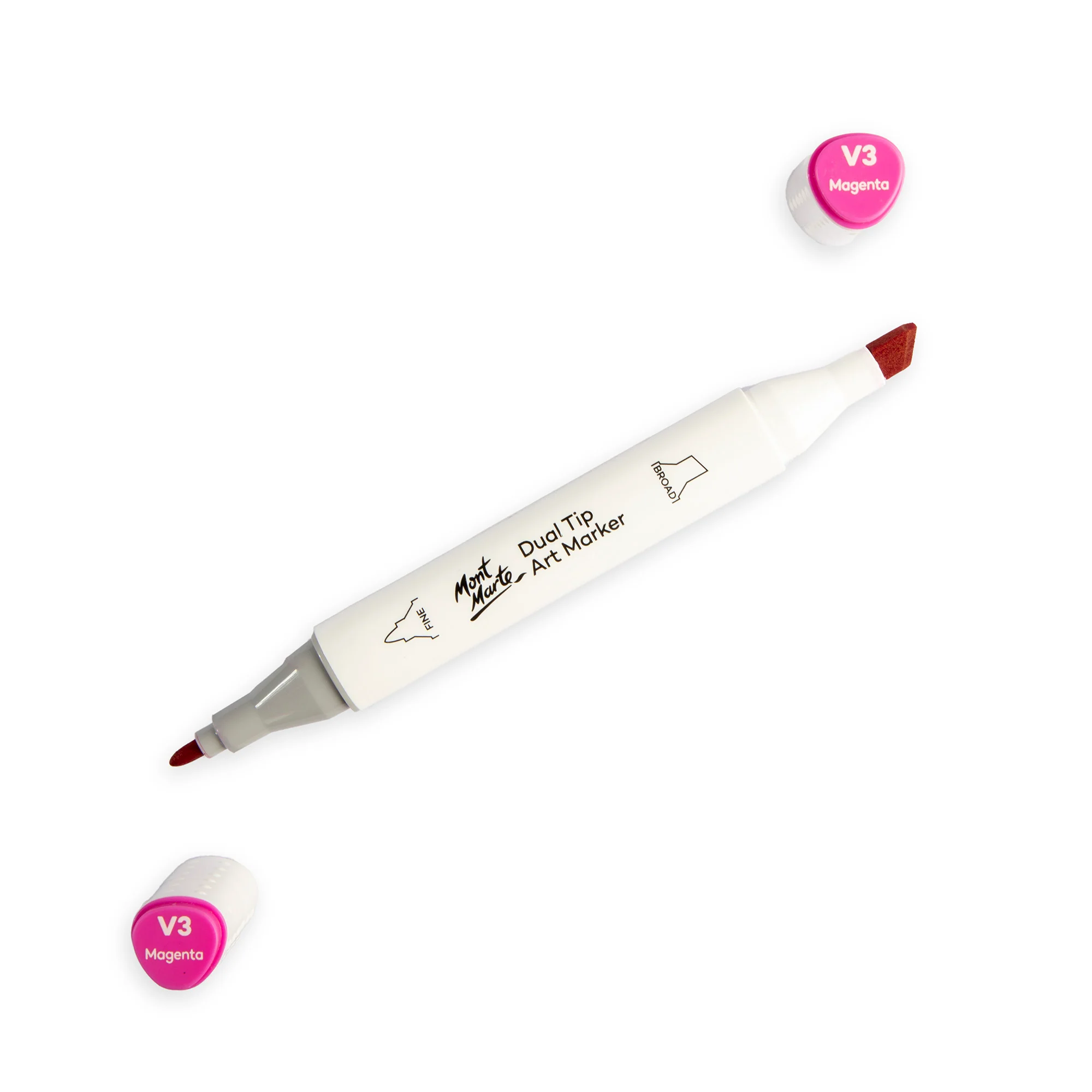 Dual Tip Art Marker Premium - Magenta V3