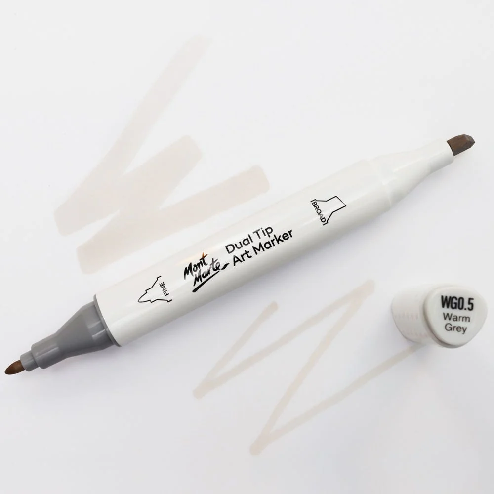 Dual Tip Art Marker Premium - Warm Grey WG0.5 - Image 2