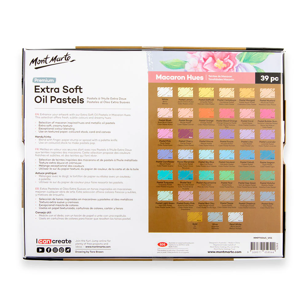 Extra Soft Oil Pastels Macaron Hues Premium 39pc - Image 4