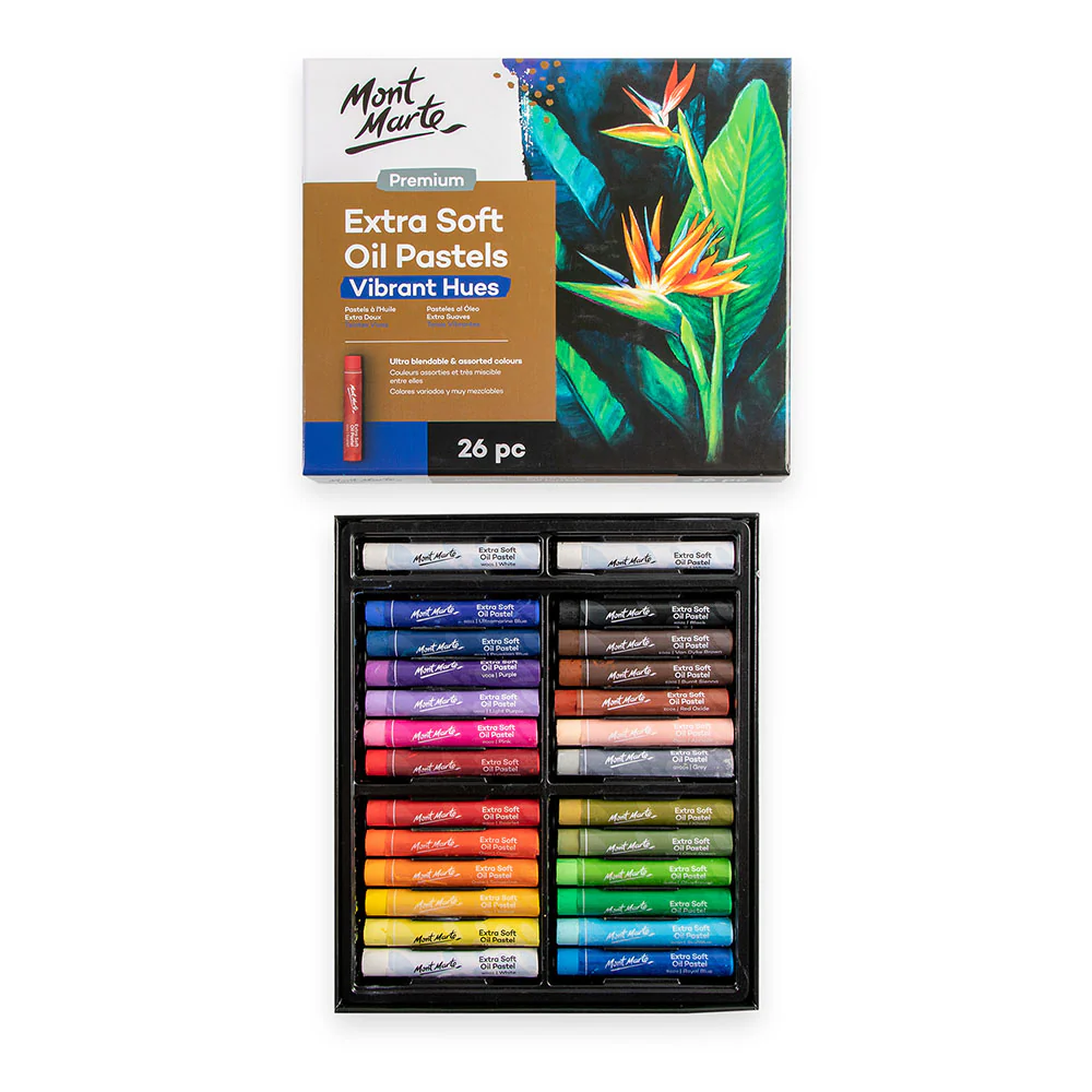 Extra Soft Oil Pastels Vibrant Hues Premium 26pc - Image 2