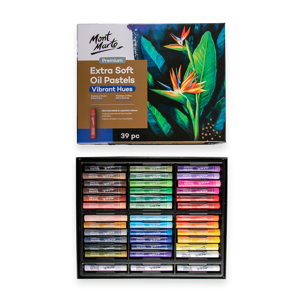 Extra Soft Oil Pastels Vibrant Hues Premium 39pc - Image 2
