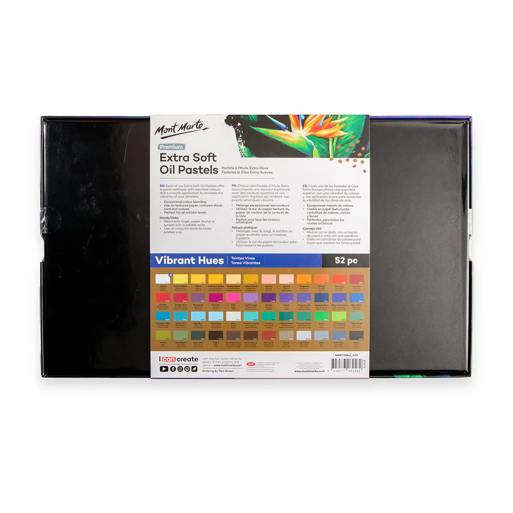 Extra Soft Oil Pastels Vibrant Hues Premium 52pc - Image 4