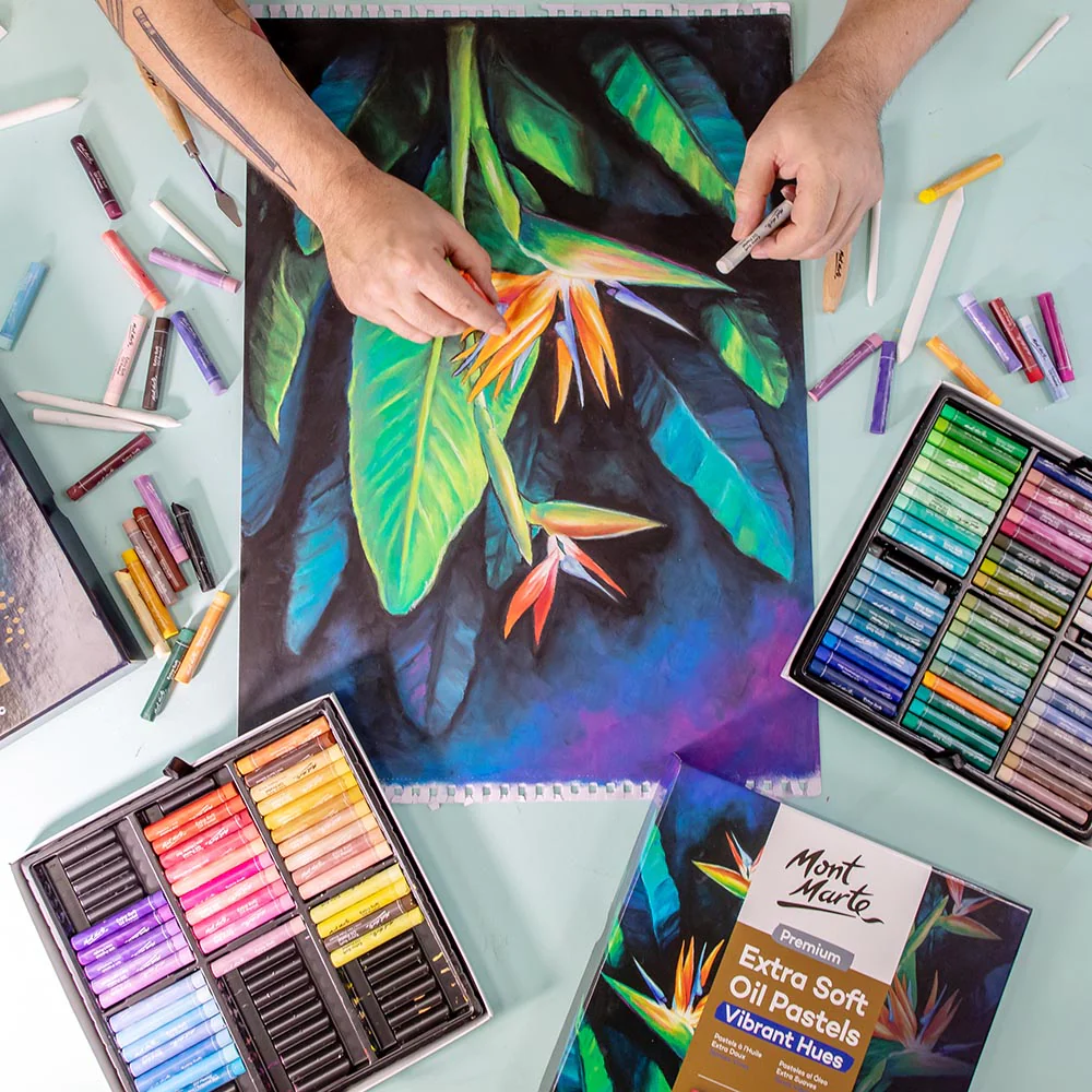 Extra Soft Oil Pastels Vibrant Hues Premium 52pc - Image 9