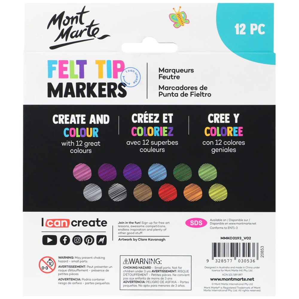 Felt Tip Markers 12pc - Image 2