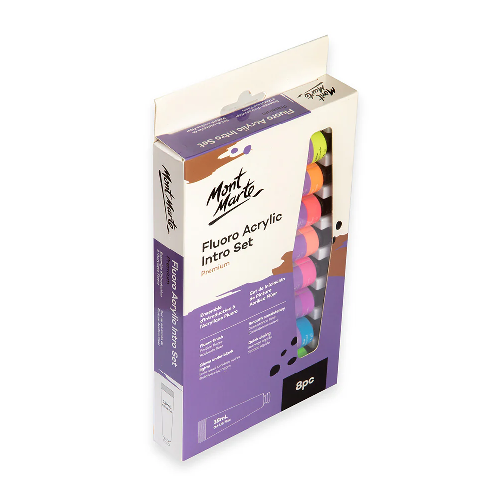 Fluoro Acrylic Paint Intro Set Premium 8pc x 18ml - Image 4