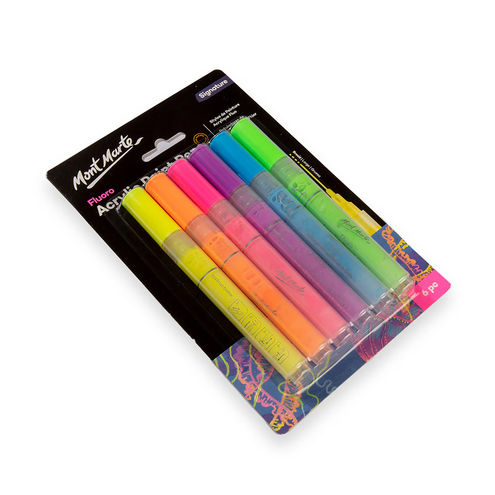 Fluoro Acrylic Paint Pens Signature 6pc - Image 3