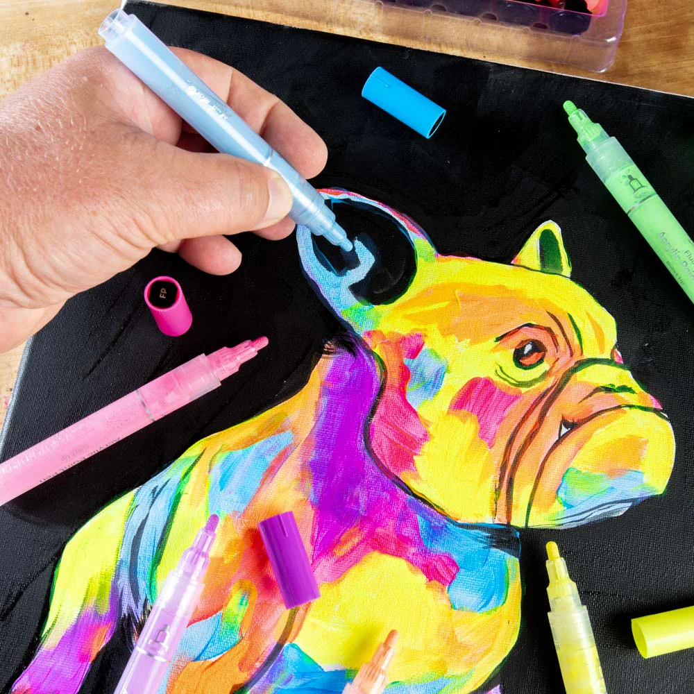 Fluoro Acrylic Paint Pens Signature 6pc - Image 7