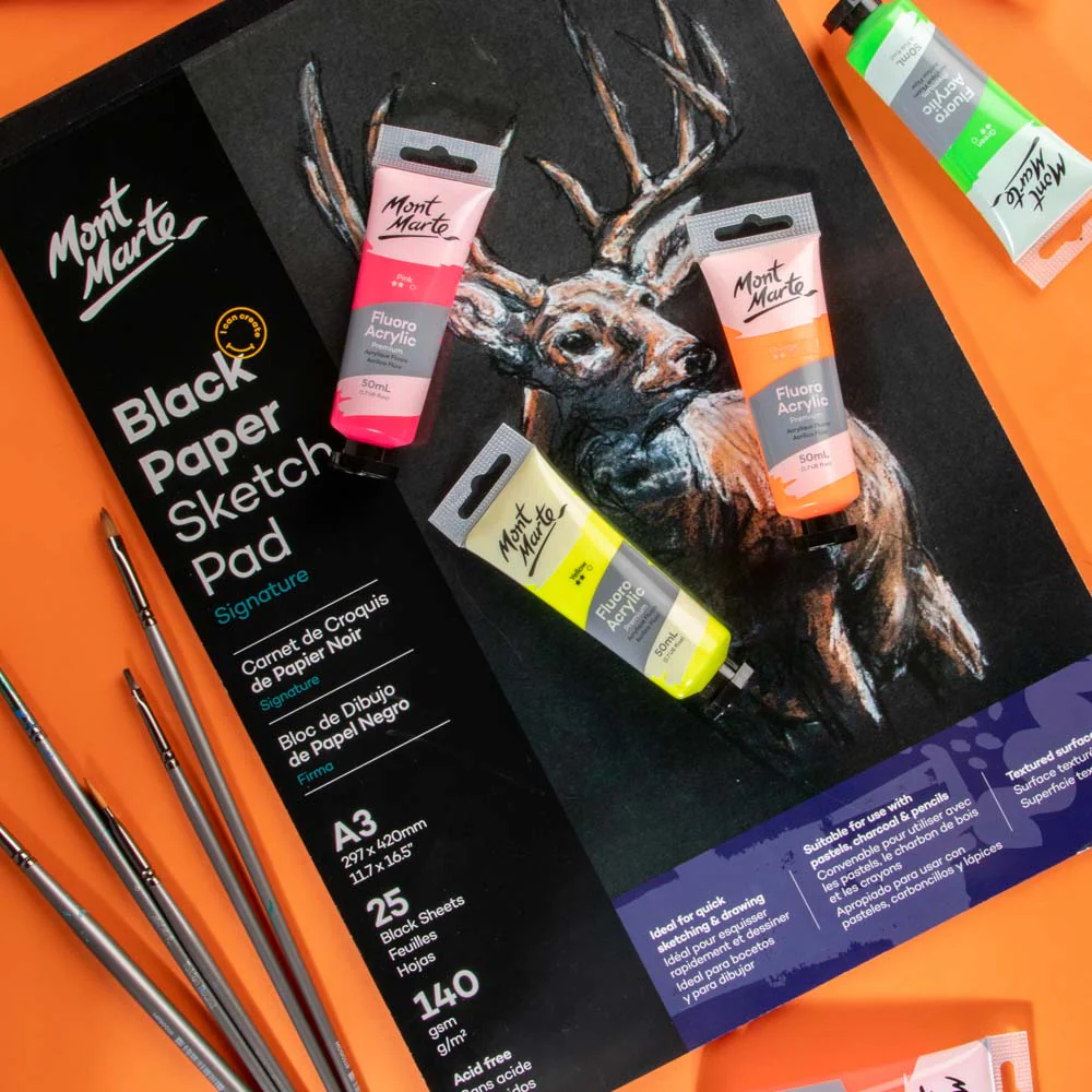 Fluoro Acrylic Paint Premium 50ml Tube - Pink - Image 8