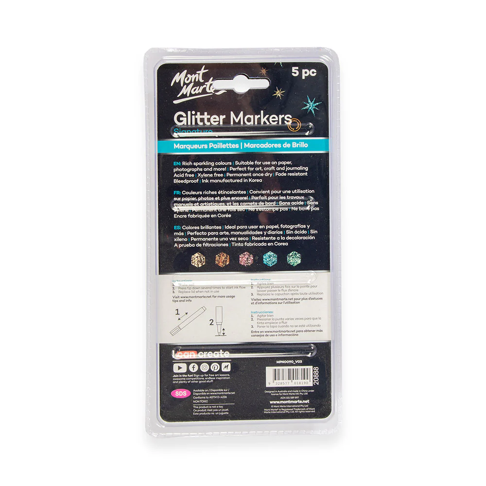 Glitter Markers Signature 5pc - Image 4