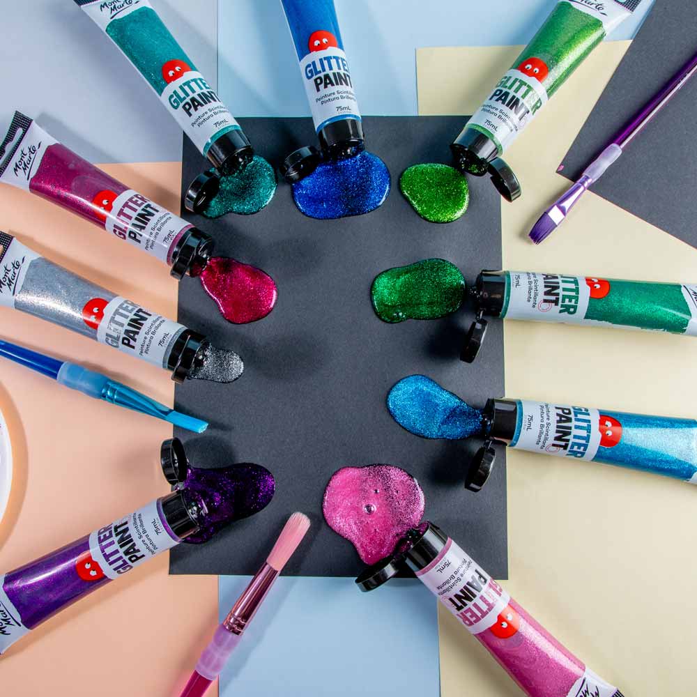 Glitter Paint 75ml - Gold - Image 8