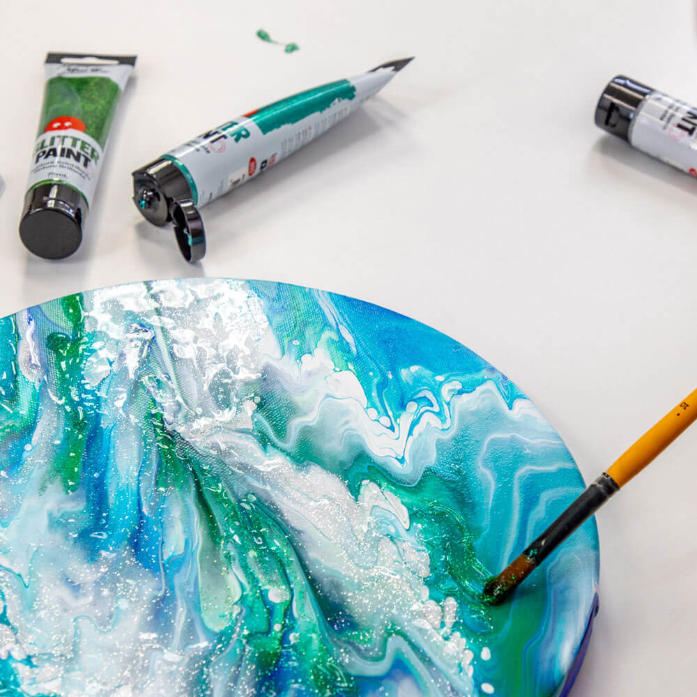 Glitter Paint 75ml - Turquoise - Image 4