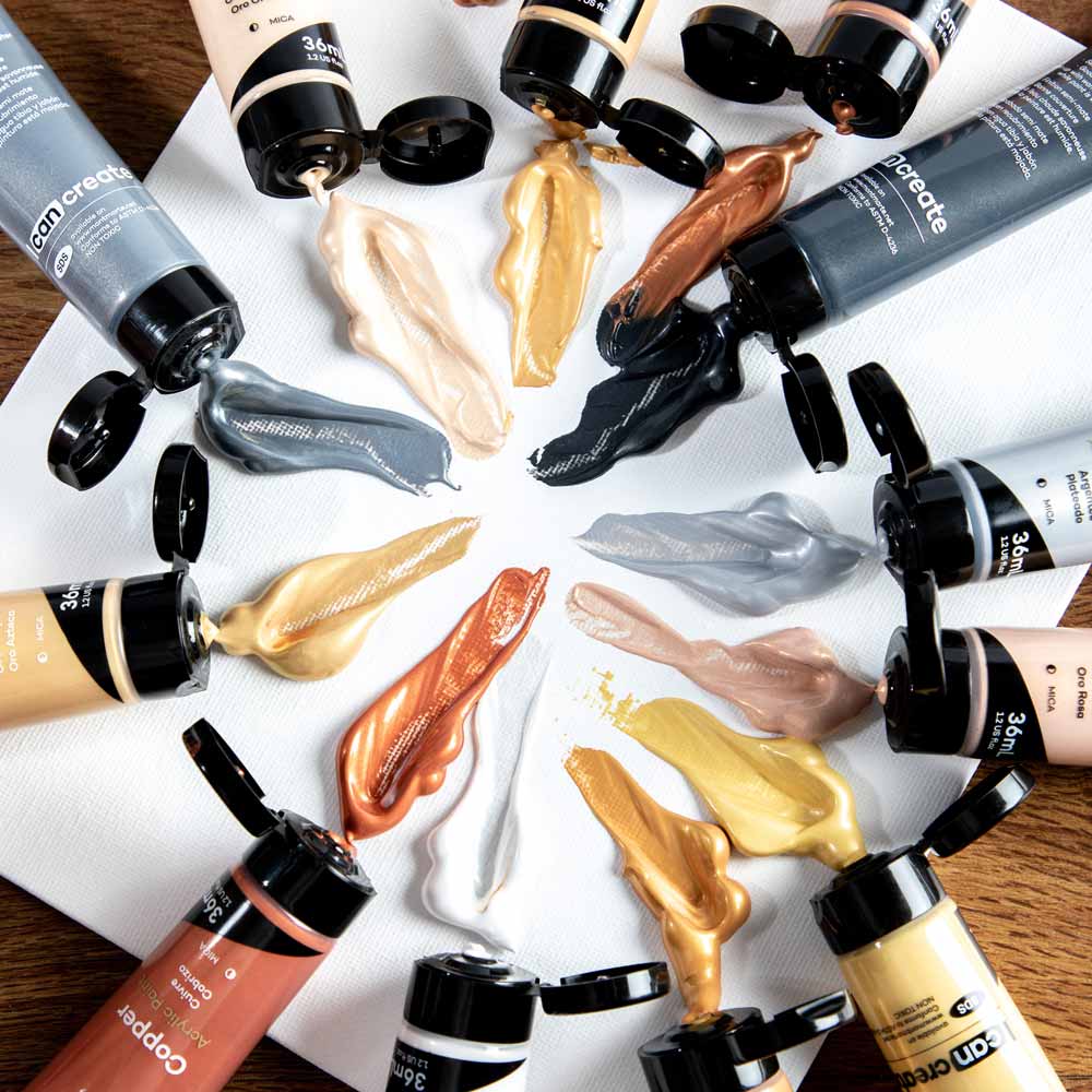 Gold and Silver Acrylic Paint Set Signature 12pc x 36ml - Image 9