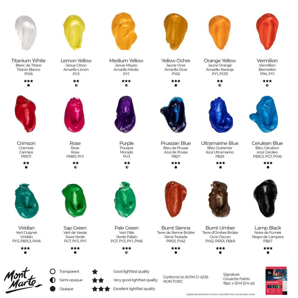 Gouache Paints Signature 18pc x 12ml - Image 11