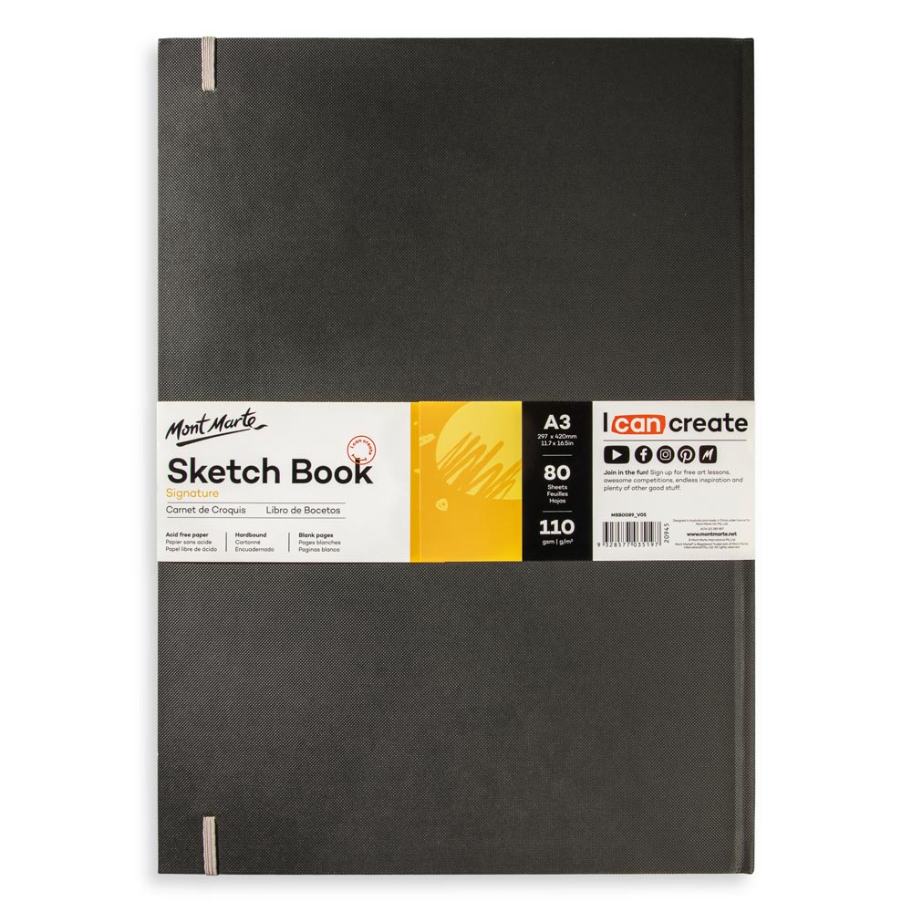 Hardbound Sketch Book Signature 110gsm A3 - Image 3