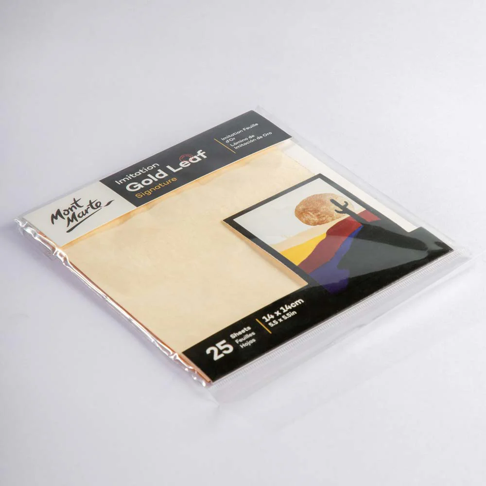 Imitation Gold Leaf Signature 14cm x 14cm (5.5in) 25 Sheets - Image 3