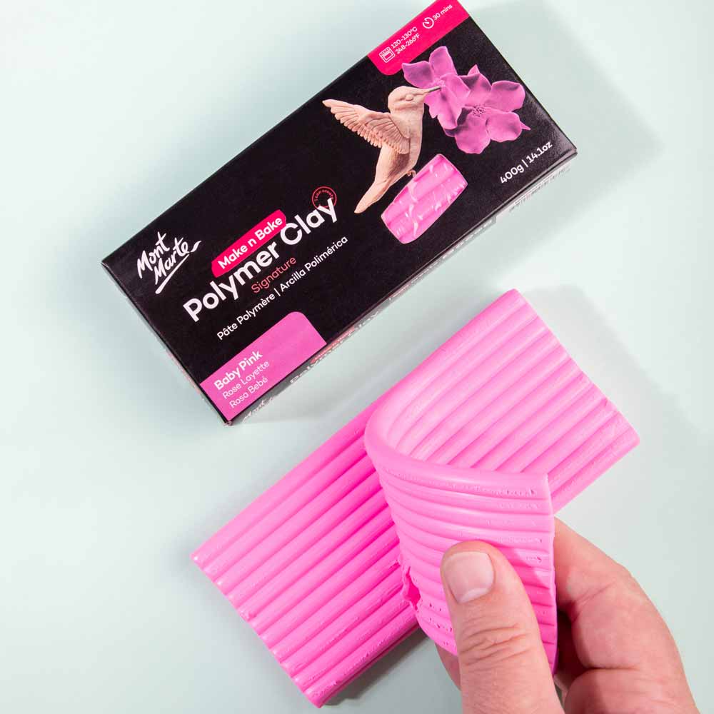 Make n Bake Polymer Clay Signature 400g - Baby Pink - Image 2