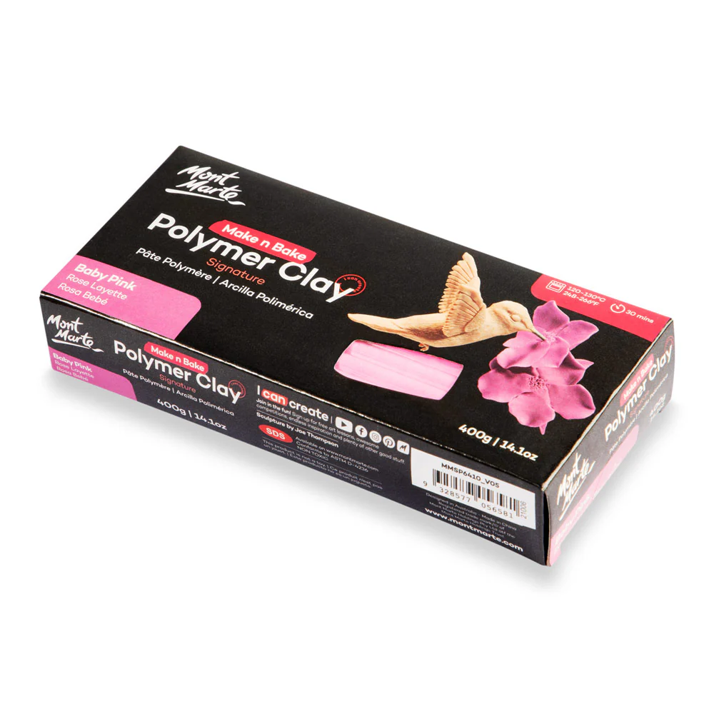 Make n Bake Polymer Clay Signature 400g - Baby Pink - Image 3