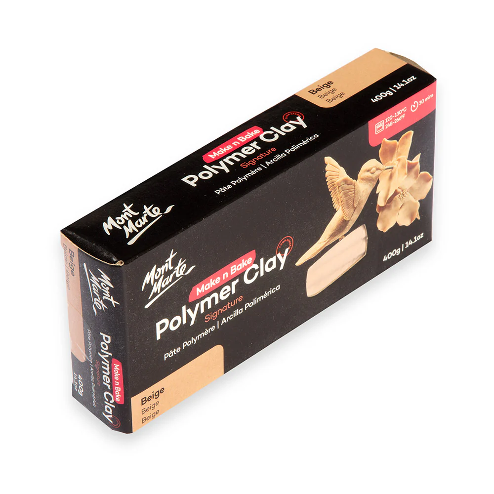 Make n Bake Polymer Clay Signature 400g - Beige - Image 3